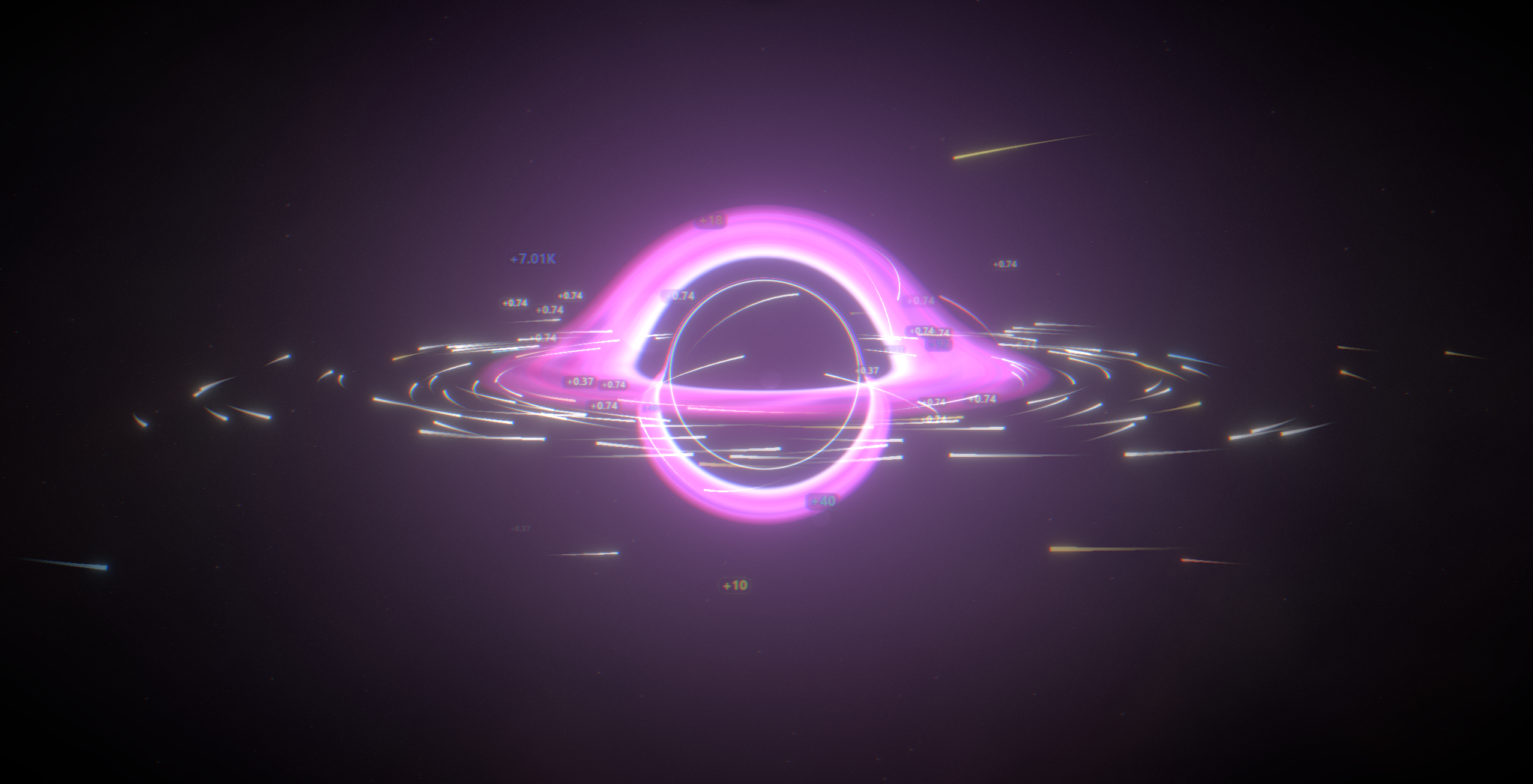 Matter feed sources surrounding a growing black hole