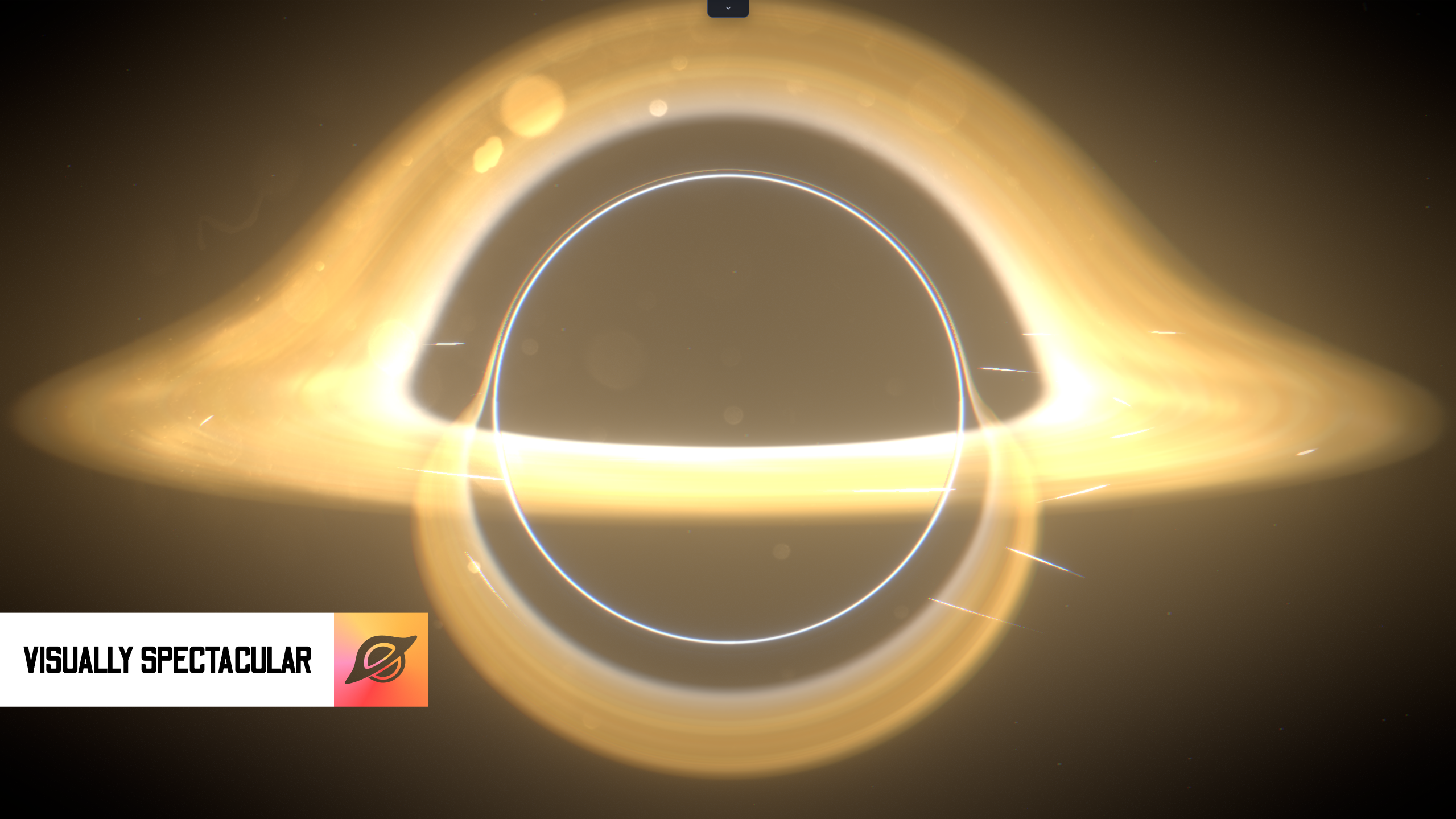 A growing black hole surrounded by orbiting emitters